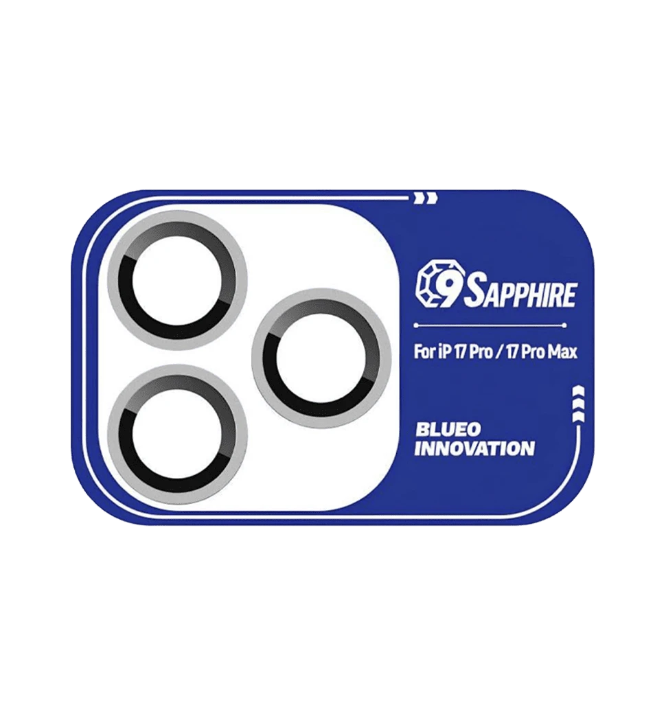 Захисне скло на камеру Blueo iPhone 17 Pro/ 17 Pro Max NPB29 Sapphire Crystal Series (Silver) передній вид