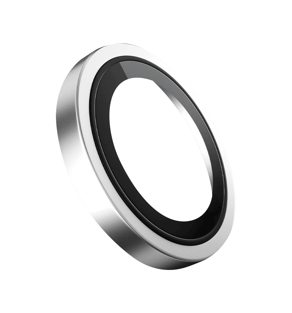 Захисне скло на камеру Blueo iPhone 17 Pro/17 Pro Max NPB27 Original Metal Frame Lens Series (Silver Diamond) вид зблизька