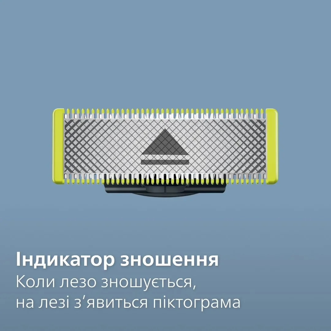 Змінне лезо PHILIPS OneBlade 360 (QP440/50) фото леза зношеність