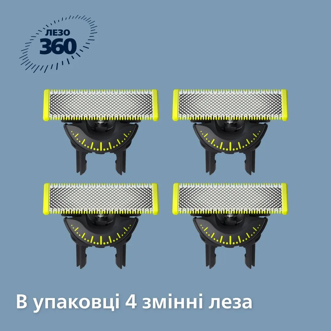 Змінне лезо PHILIPS OneBlade 360 (QP440/50) комплектація