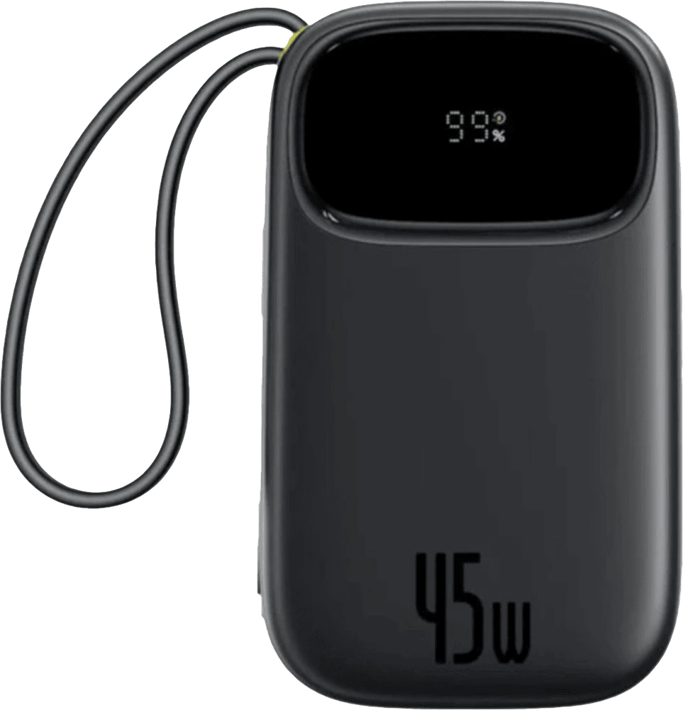 Зовнішній акумулятор Baseus EnerFill FC31 20000 Bipow2 Pro 45W PD QC Black + Кабель USB-C (E0028D00) передній вид